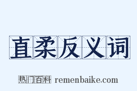 直柔反义词是什么意思的图片